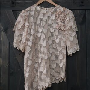 Stunning vintage sheer overlay